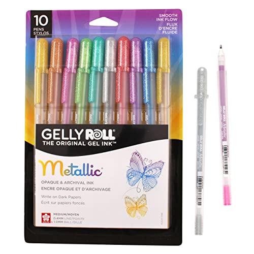 SAKURA Gelly Roll Metallic Gel Pens - Pens for Scrapbook, Journals, or...