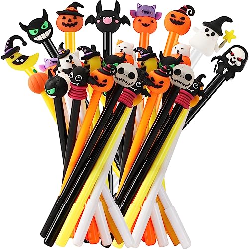 SANNIX 50 Pieces Halloween Pens, Fun Cartoon Gel Ink RollerBall Pens for...