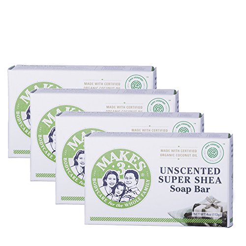 Makes 3 Organics - Organic Shea Butter Soap Bar (4-Pack)