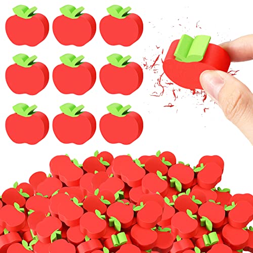 Mini Apple Erasers Assortment for Welcome Back to School Gifts Classroom...