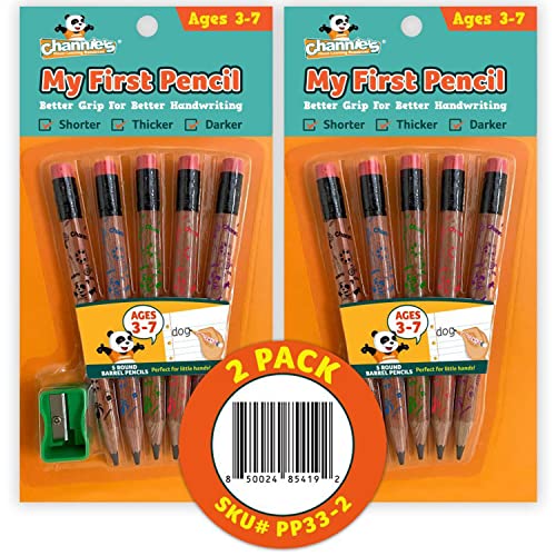 Channie's My First Pencil, Easy-to-Hold Write Size Graphite Jumbo Barrel...