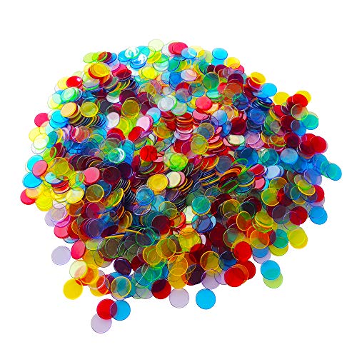 YH Poker Yuanhe 1000 Pieces of ¾ inch Transparent Bingo Counting Chips...