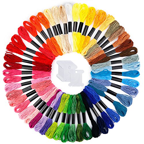 Caydo Embroidery Floss 50 Skeins, Friendship Bracelets String with 12...