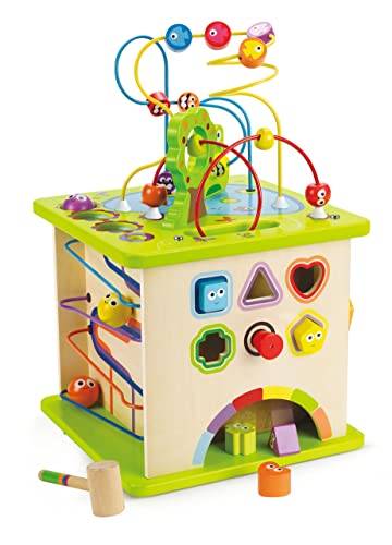 Country Critters Wooden Activity Play Cube by Hape | Wooden Learning Puzzle...