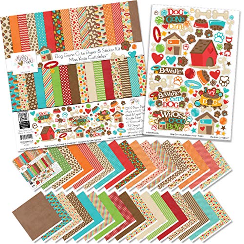 Paper & Sticker Kit - Dog Gone Cute - 17 Double-Sided 12x12 Papers with 33...