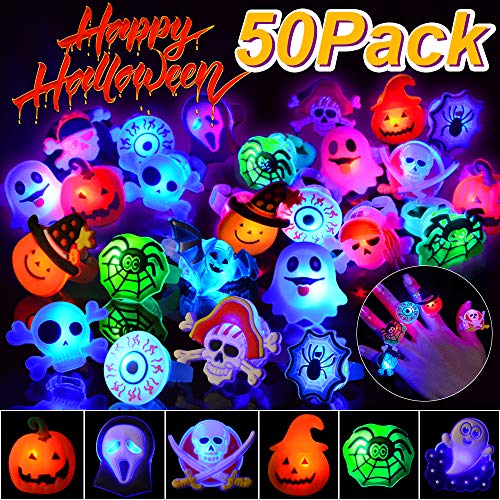 Coluans Halloween Treats 50Pcs Halloween Party Favors for Kids Adults LED...