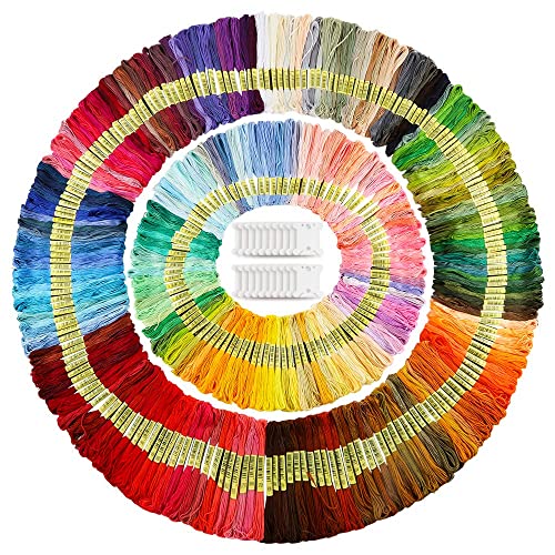 Caydo Embroidery Floss 50 Skeins Embroidery Thread, Rainbow Color...