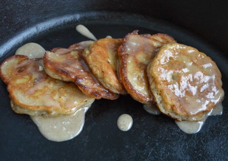 banana fritters with an orange glaze