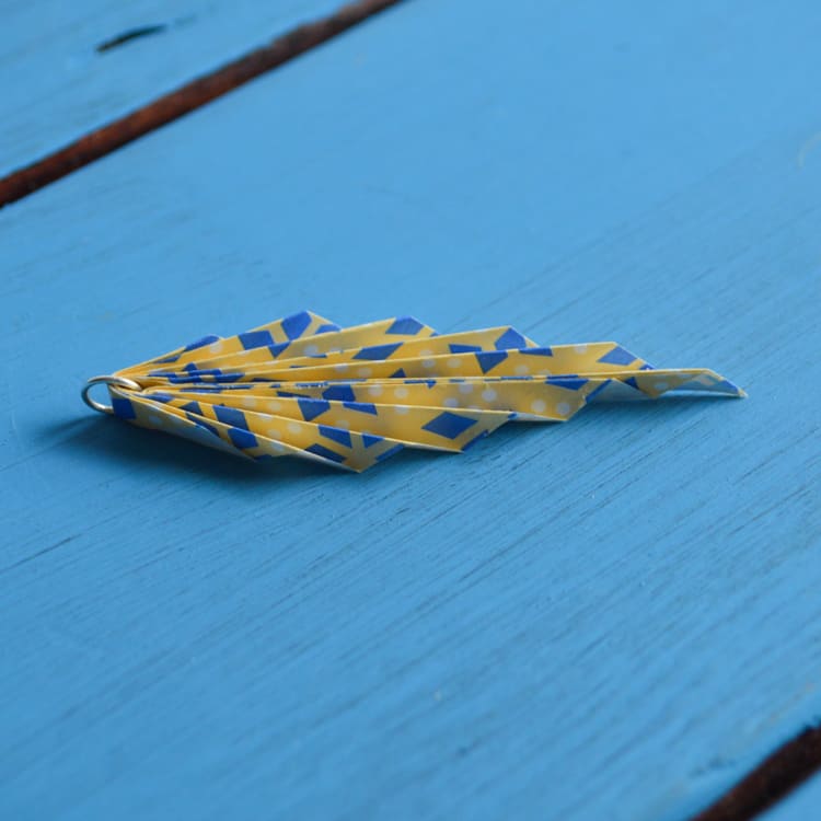 oragami leaf earring