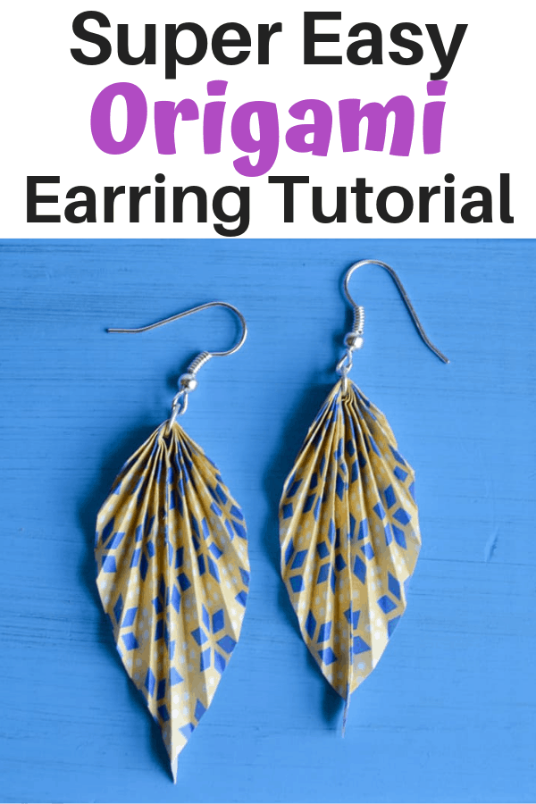 super easy origami earring tutorial