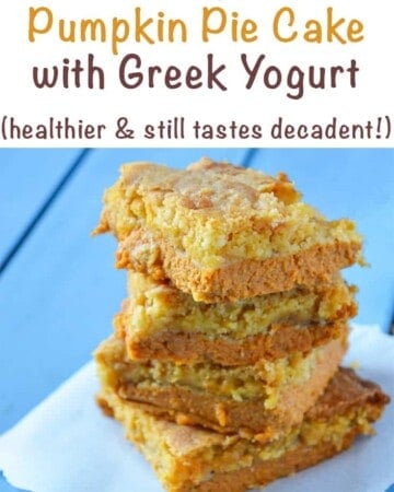 Easy pumpkin pie cake recipe with Greek yogurt
