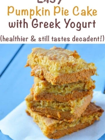 Easy pumpkin pie cake recipe with Greek yogurt