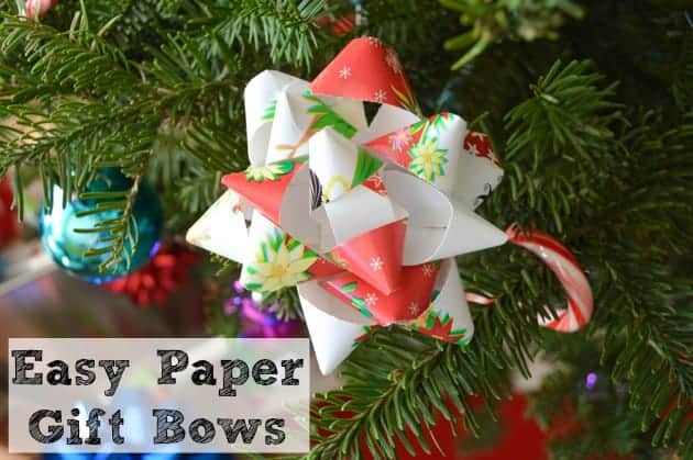 Easy Wrapping Paper Gift Bow
