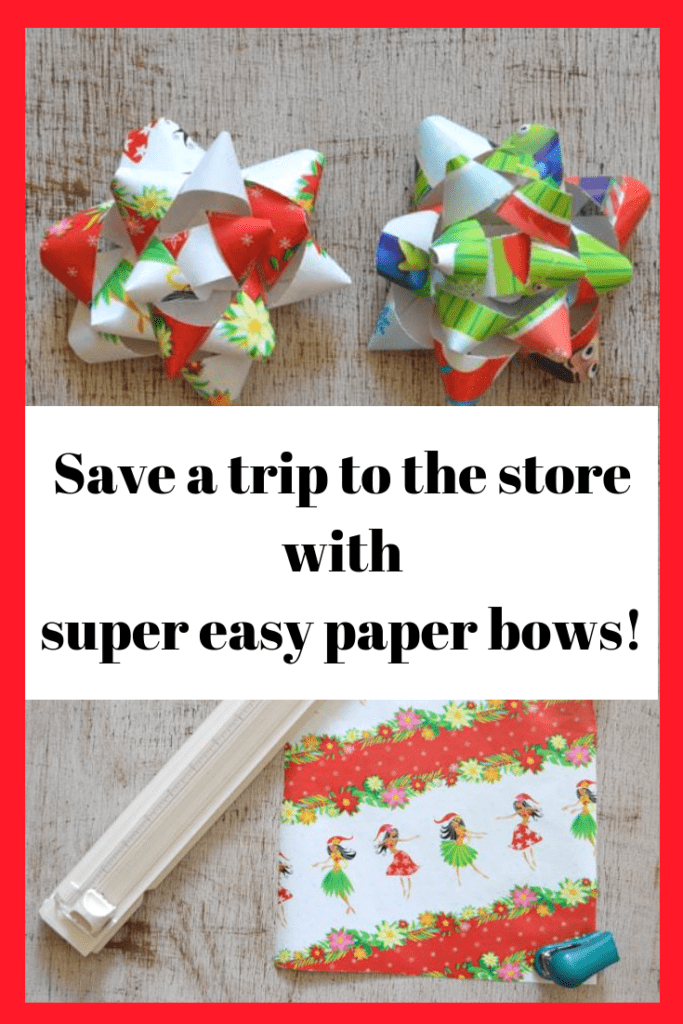 Save a headache with this last minute wrapping hack! Super easy paper bows