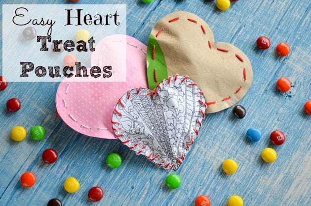 Easy Valentine's Heart Treat Pouches