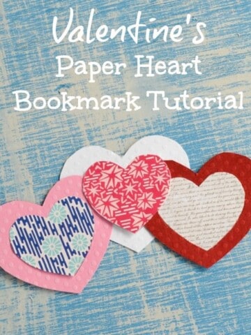 Valentine's Paper Heart Bookmark for Valentines Tutorial