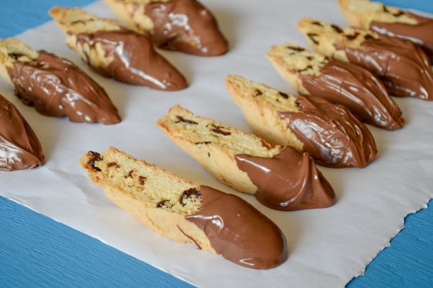 chocolate-covered biscotti