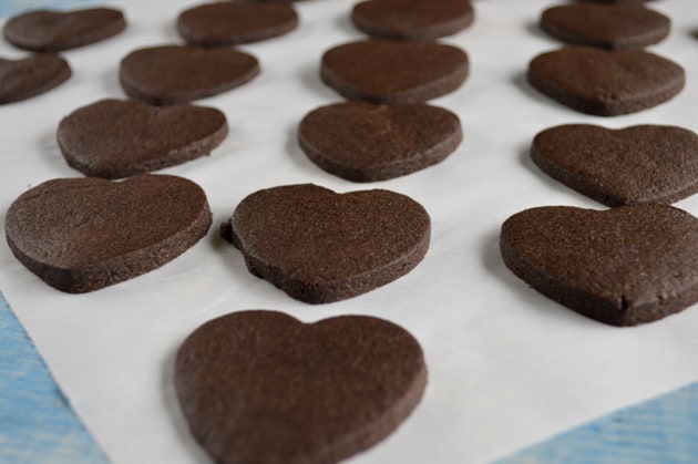 chocolate heart cookies