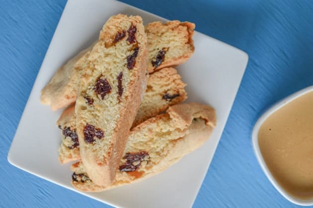 low-fat cherry biscotti