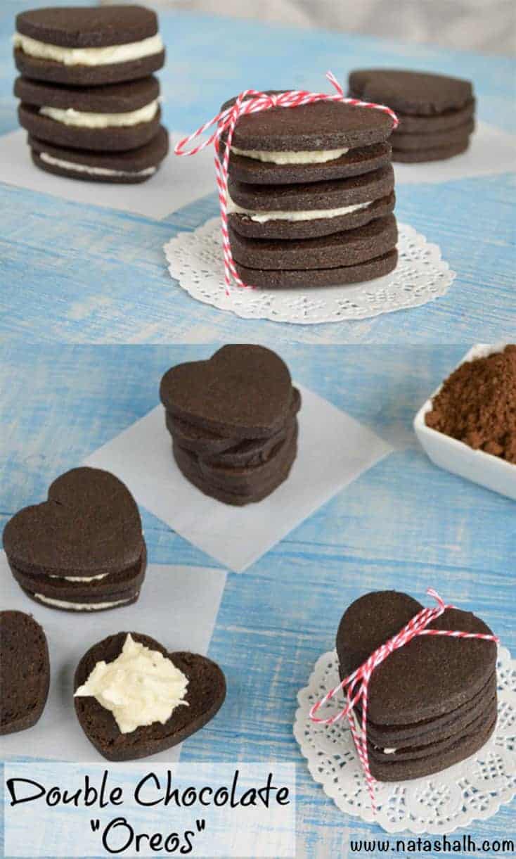 double chocolate sandwich cookies - homemade oreos recipe