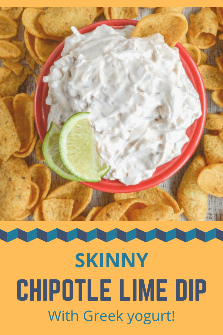 Skinny chipotle lime dip with greek yogurt