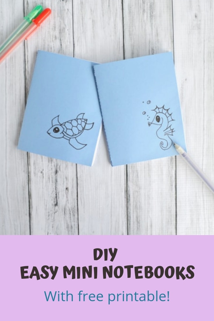 DIY easy mini notebooks with free printable!