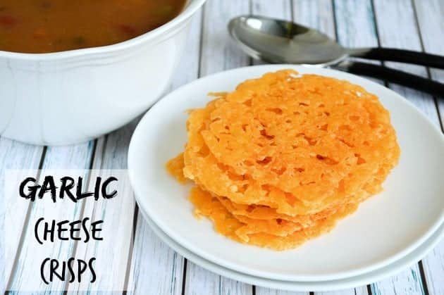 garlic cheese crisps