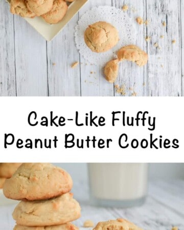 recipe for cake-like fluffy peanut butter cookies