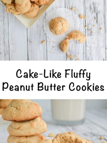 recipe for cake-like fluffy peanut butter cookies