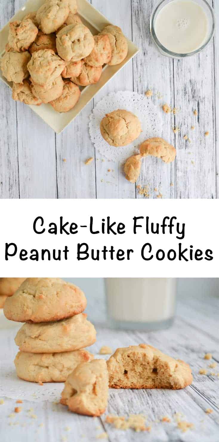 recipe for cake-like fluffy peanut butter cookies