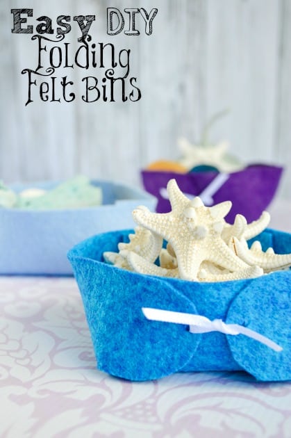 Easy DIY Folding Felt Bins Tutorial (with Printable!)