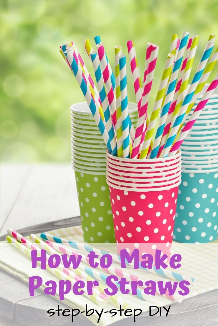How to Make Paper Straws - step-by-step tutorial using scrapbook paper!