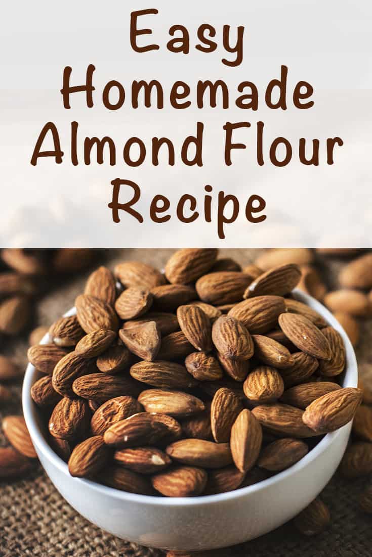 easy homemade almond flour recipe. Learn how to make your own gluten free flour quickly and cheaply!