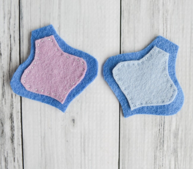 stitched felt ornaments