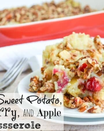 Paleo Cranberry Apple Sweet Potato Casserole