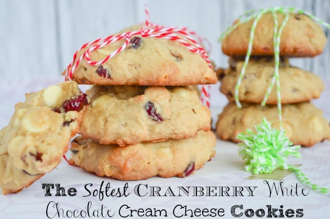 The Softest Cranberry White Chocolate Cream Cheese Cookies