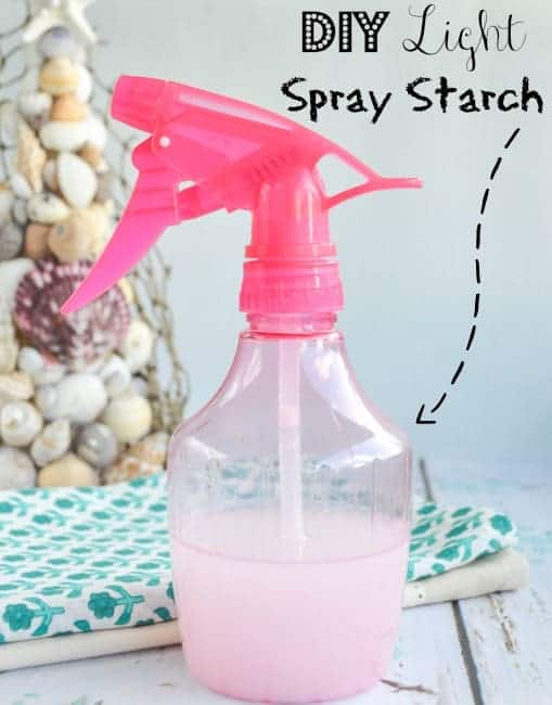 Make your own spray starch, Ironing starch