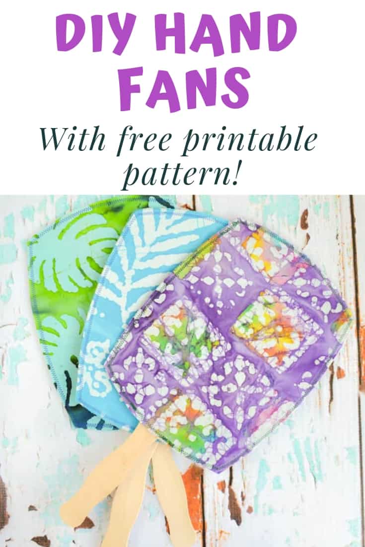 DIY Hand fans with free printable pattern