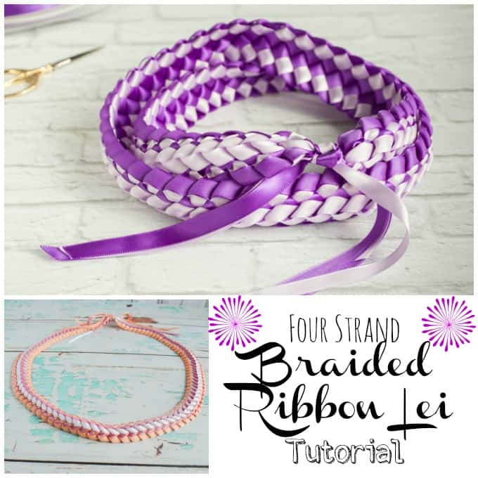 DIY Braided Hawaiian Ribbon Lei (Super easy with video!) - The Artisan Life