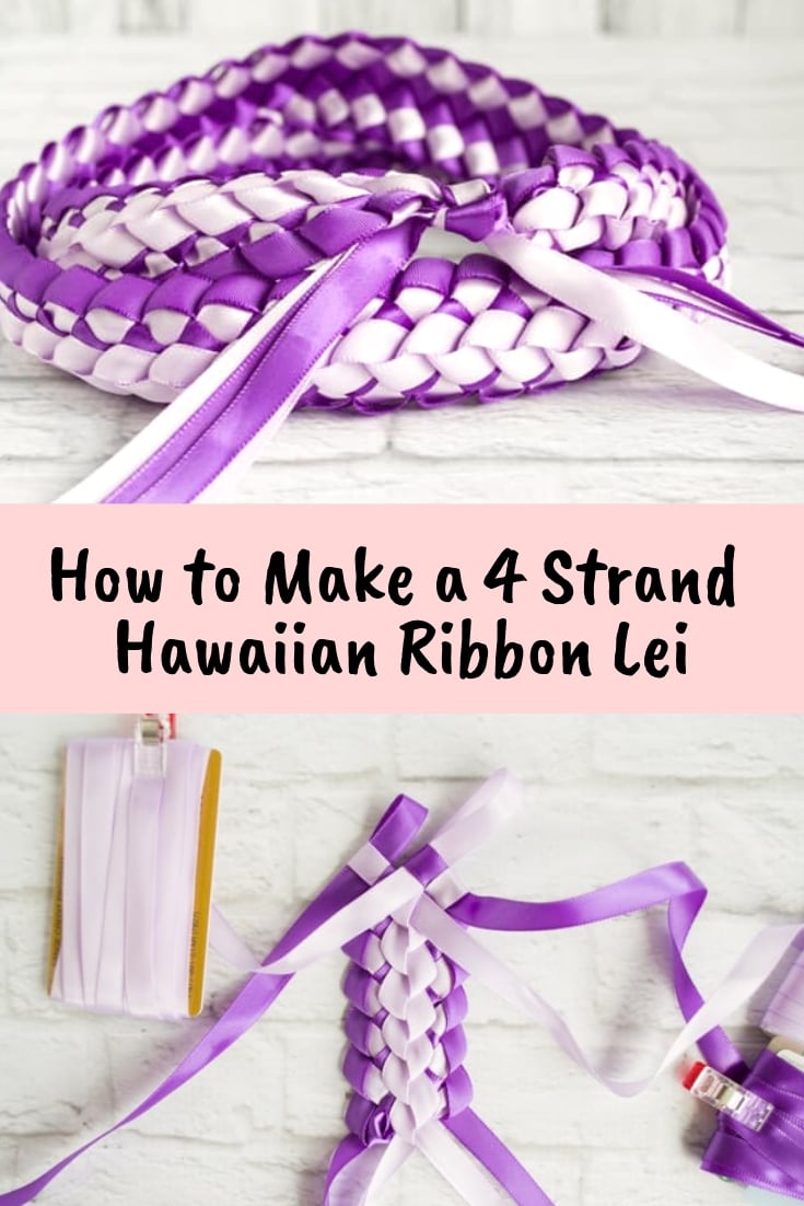 How to make a 4 strand Hawaiian ribbon lei - video ribbon lei tutorial