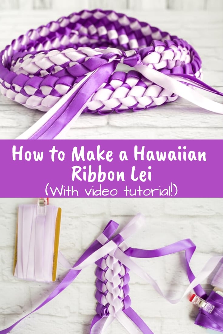 DIY Braided Hawaiian Ribbon Lei (Super easy with video!) - The