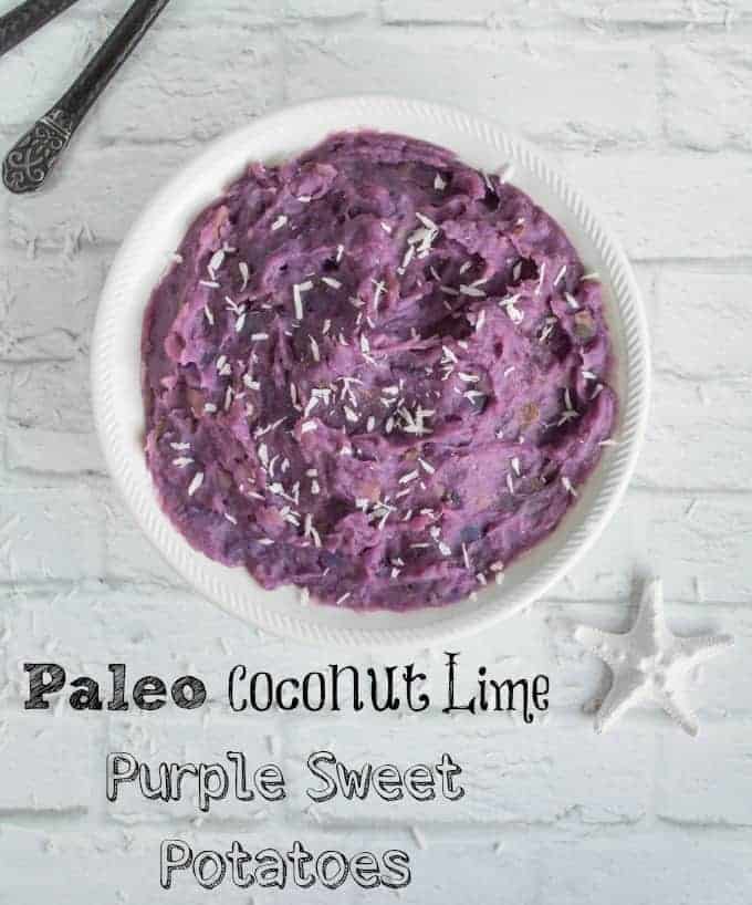 Paleo Coconut Lime Purple Sweet Potatoes