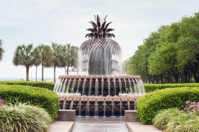 Charleston pineapple fountain