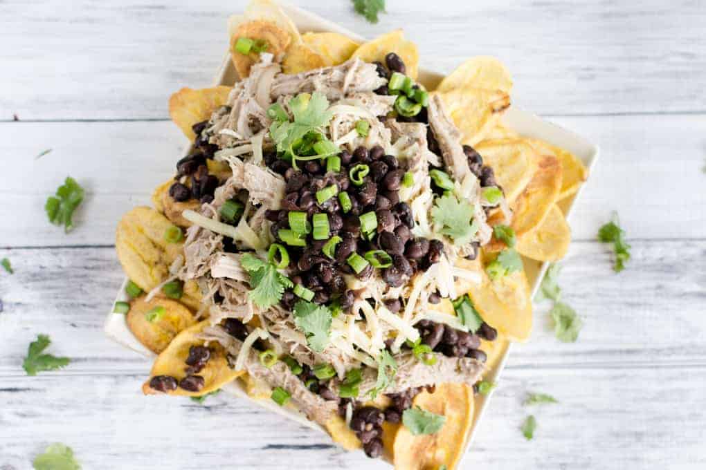 Slow Cooker Lechon Asado Plantain Nachos