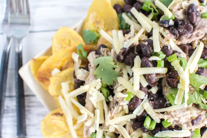 pork and black bean nachos