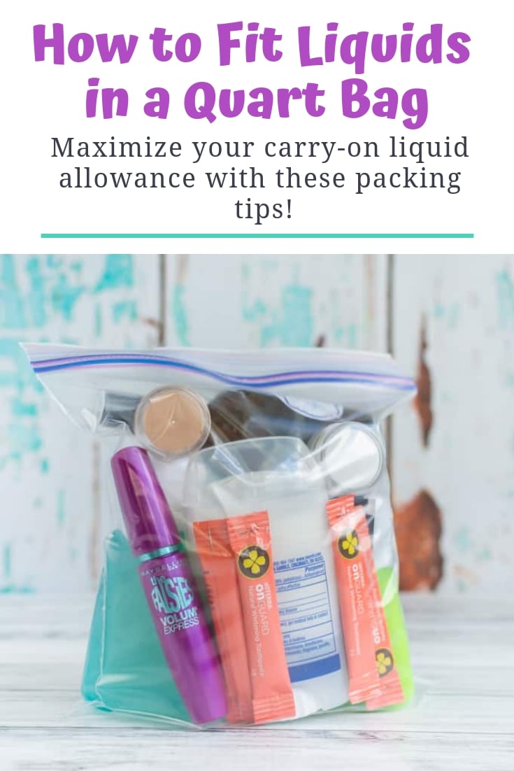 Discover how to fit liquids in a quart bag! Get the maximum liquids in your carry-on with these tips for fitting "more" in your TSA-approved liquids bag.