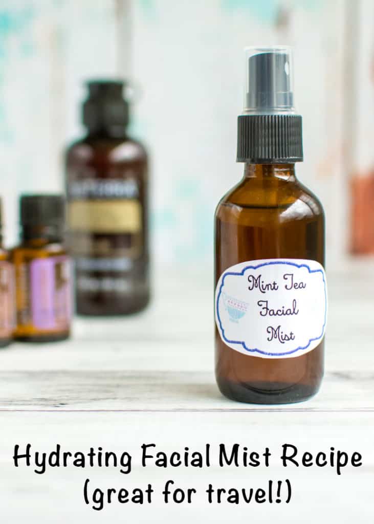 Hydrating facial mist recipe (great for travel!) You can keep your skin feeling nice and hydrated while traveling with this all-natural facial spritz!