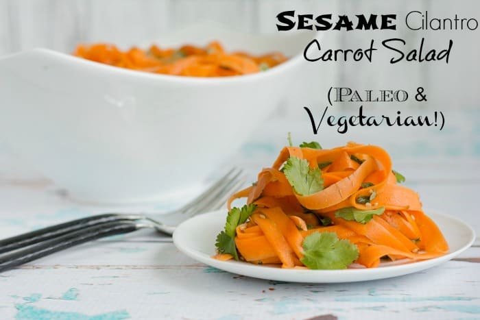 Asian-Inspired Sesame Cilantro Carrot Salad (Paleo and Vegetarian!)