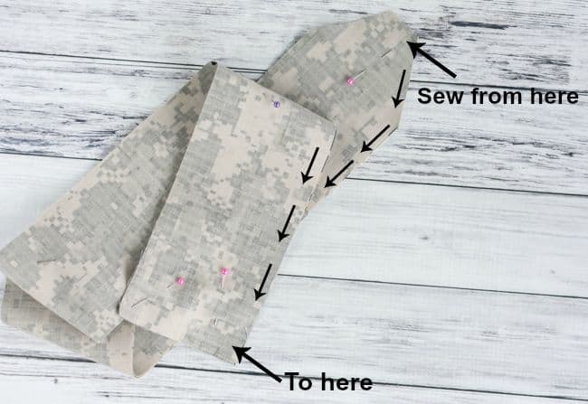 where to sew wrist wrap