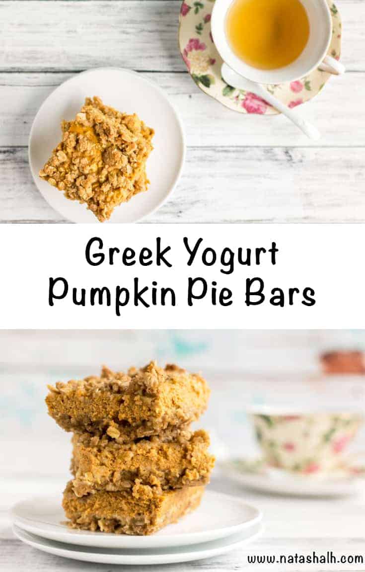 Greek yogurt pumpkin pie bars